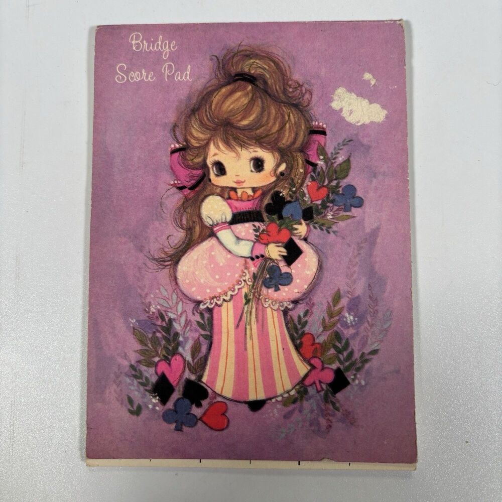 vintage bridge score pad Woman Purple 1973 Caprice AMERICAN GREETINGS CORP Used